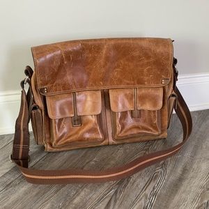 Fossil Leather Messenger Bag